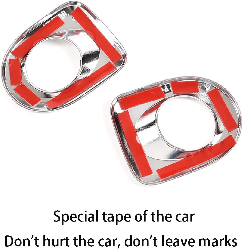 Car Accessories Fit for Toyota Tundra 2007-2021 Interior Rear Door Handle Speaker Cover Trim (Glossy Chrome Style) ABS 2pcs
