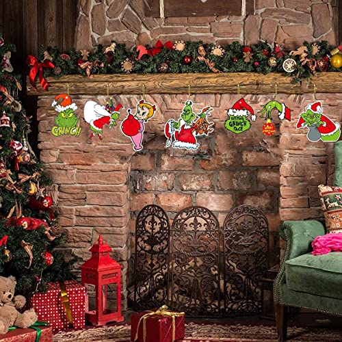32Pcs Christmas Tree Hanging Decorations,Double Side Print Holiday Xmas Ornaments Christmas Decorations Indoors Home Decor #TOP2