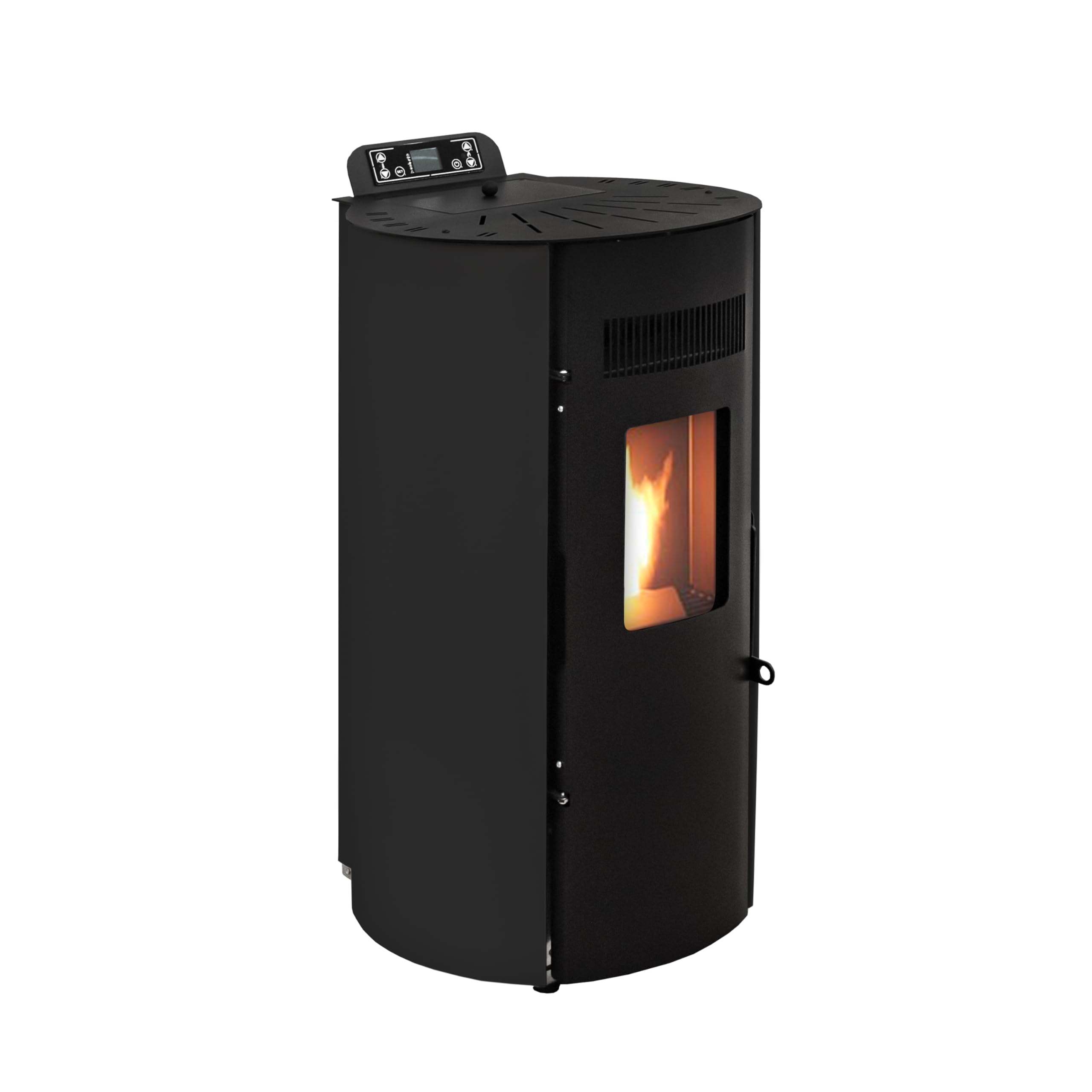 STUFE A PELLET ITALIA Boston 9 KW - Stufa ad Aria Ventilata Efficienza 91% Scalda 80m² Autonomia 21H Programmabile 5 Velocità e Potenze Garanzia 24 Mesi Nero