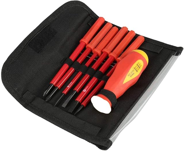 Electrician Screwdrivers Set-7pcs/set Multifunction Insulated Slot Cross Professional Electrician Screwdrivers Set with Storage bag