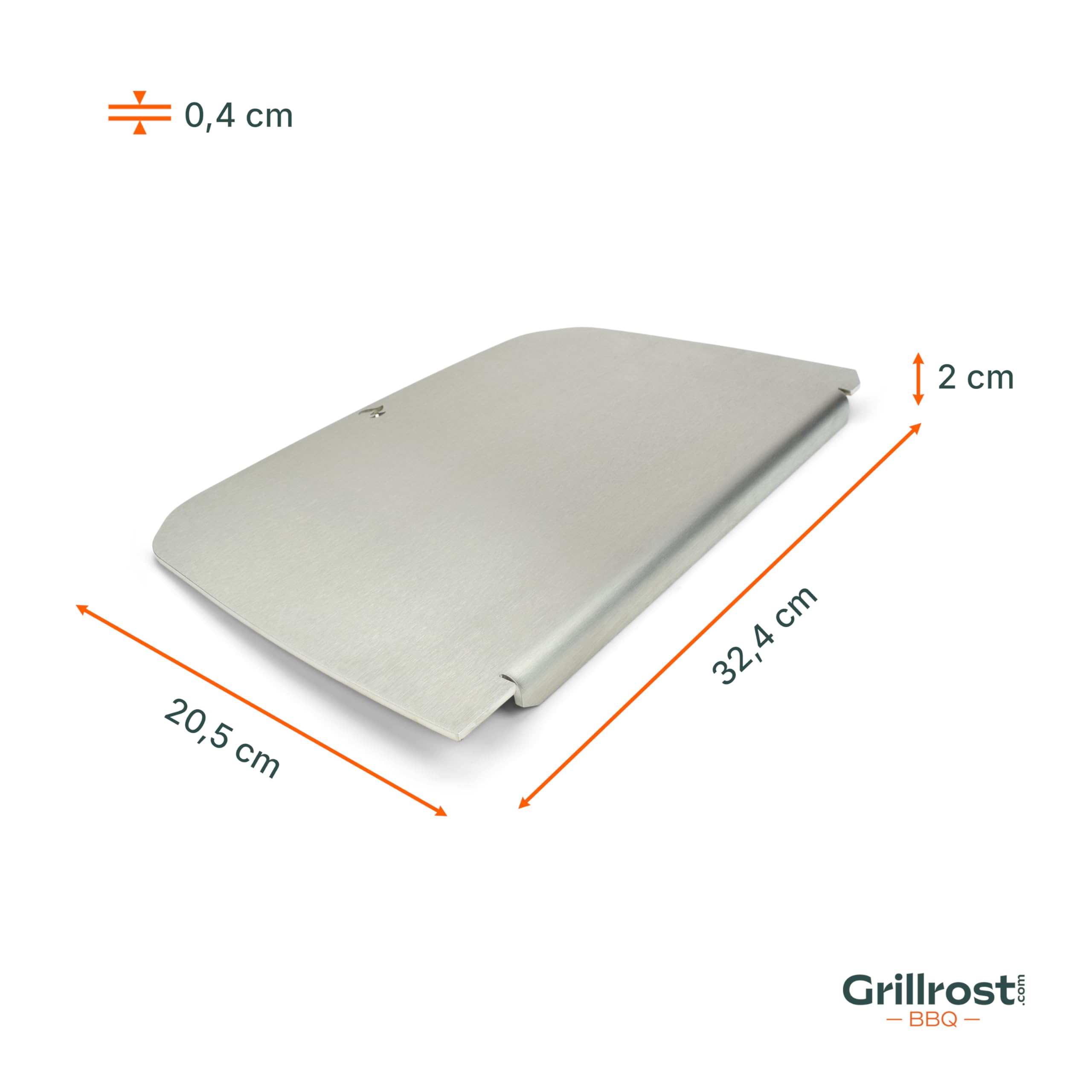 Grillrost.com Das Original Piastra Grill in Acciaio Inox | plancha Adatta a Weber Pulse 1000 - sostituisce la metà Sinistra della griglia - Extra Solida