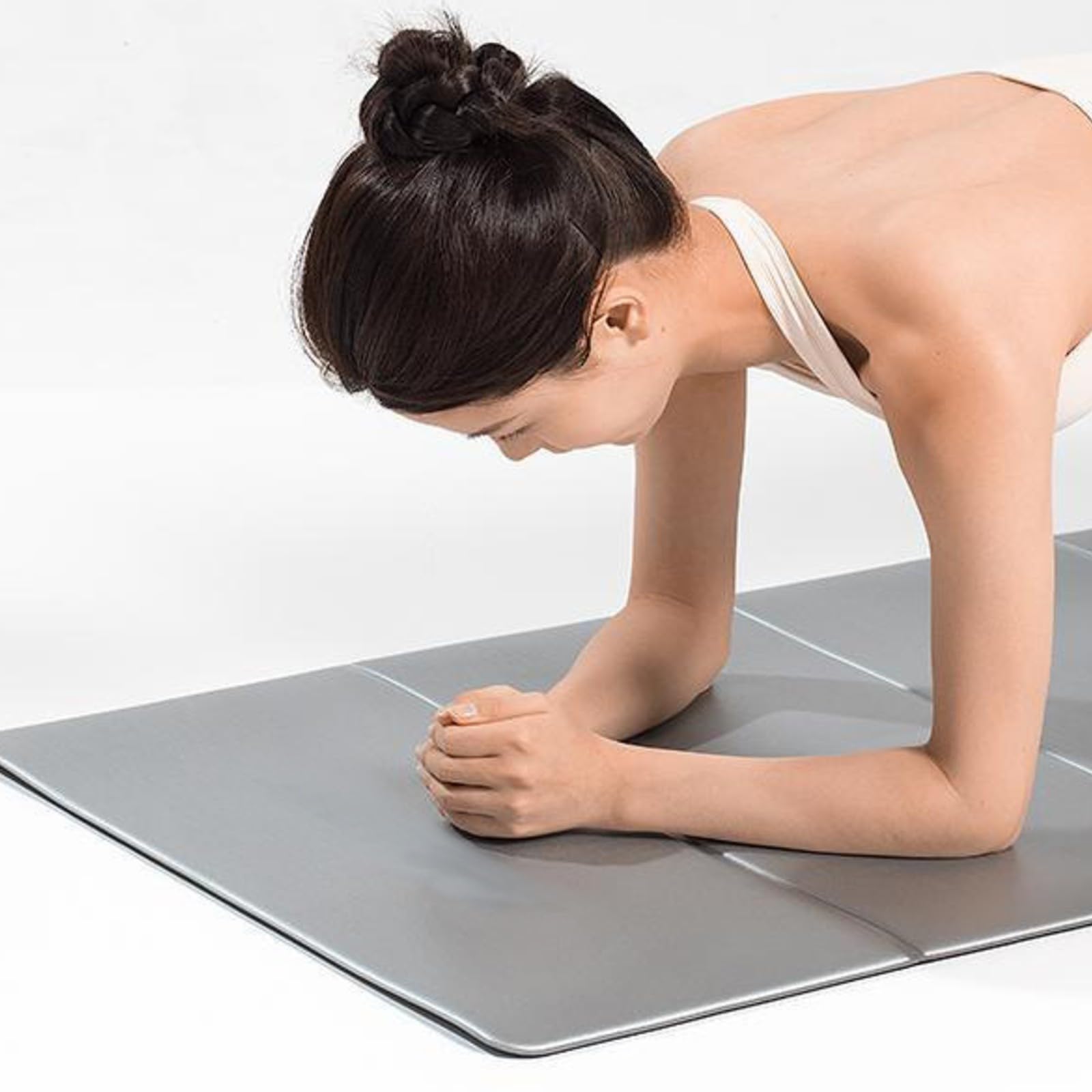 Amagogo Colchoneta Plegable Estiramiento Antislizante Estera Fitness Plegable Portátil Alfombrilla Pilates para Estiramientos, Gimnasio, Viajes
