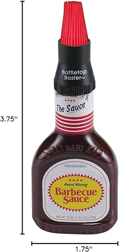 Vista 5 de Jokari Bottletop Baster Jeringa de silicona para botella de salsa barbacoa, loco pero funciona, color negro, paquete de 2