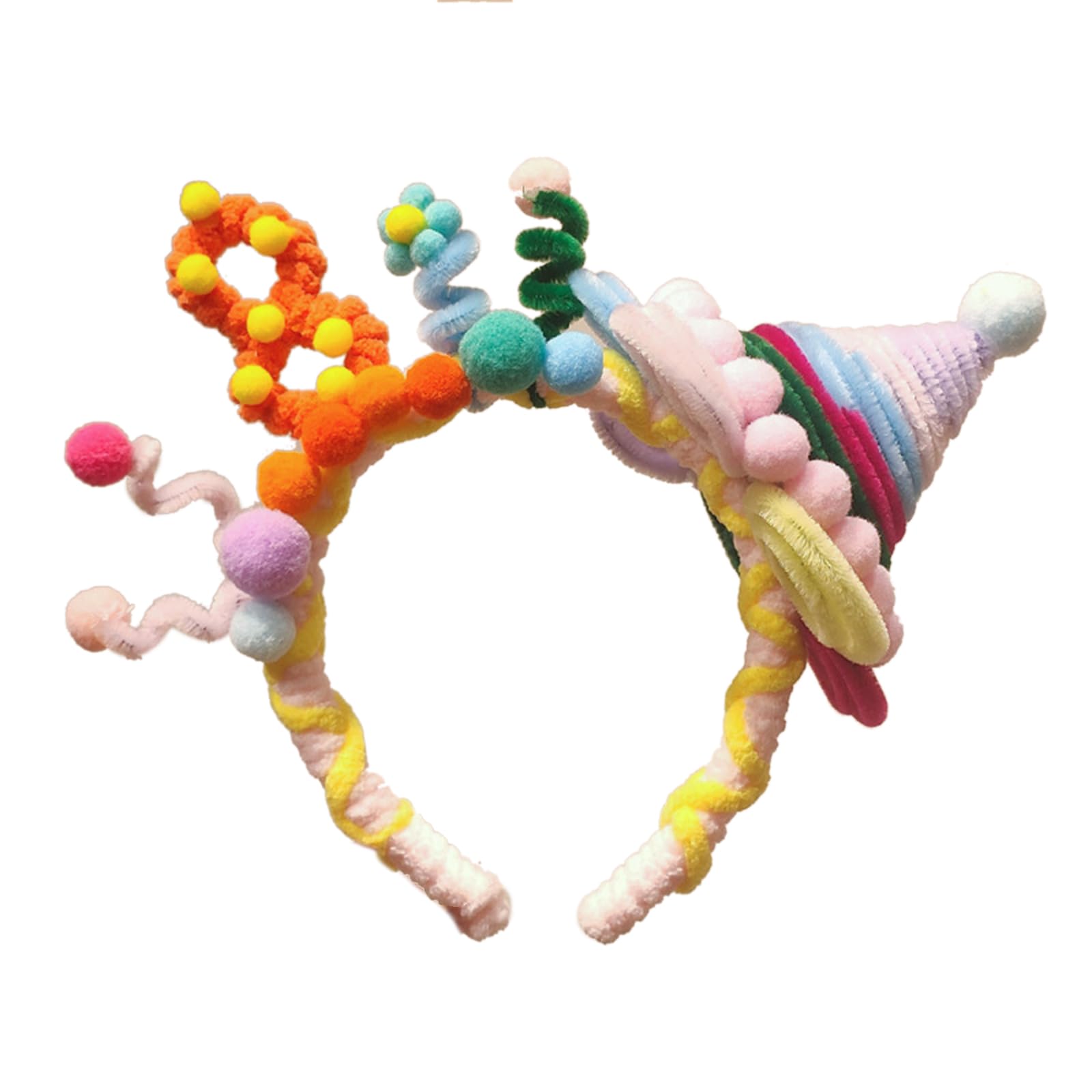Fentency Handmade Twist Birthday Headbands Adjustable Headwear Festive Headpiece for Women's Hair Styling