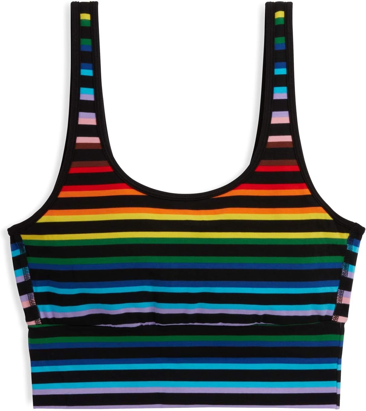 TomboyX Longline Scoop-Neck Bra, Cotton Bralette for Women, Wireless No-Padding Low Impact Light Support, Sleep Bra, (XS-4X)