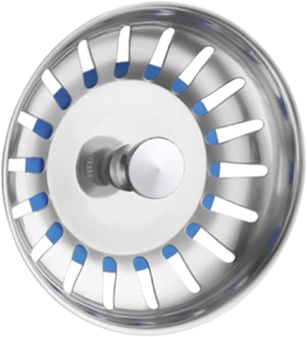 Sink Strainer Plug, Kitchen Sink Waste Strainer Plug, Stainless Steel Strainer Plug for Kitchen Bathroom Sink Diameter 80mm-20PCS