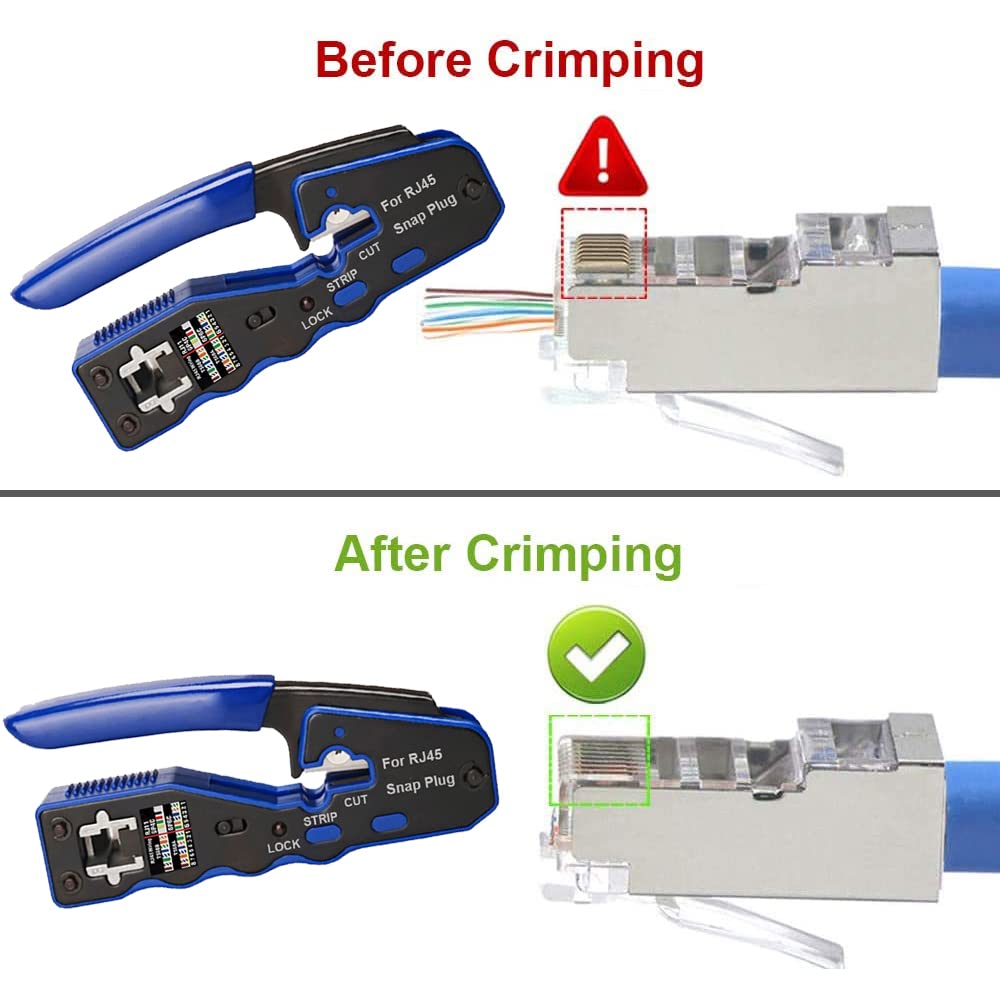 Generic Pince à Sertir Câble Réseau LAN Téléphone RJ45 RJ12 RJ11 20 Connecteur RJ45 - Prix Pas Cher | CI