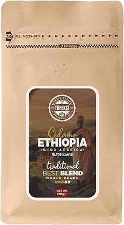 By T fek i Ethiopia Ground Filter Coffee 250 Gr Clip Packaging