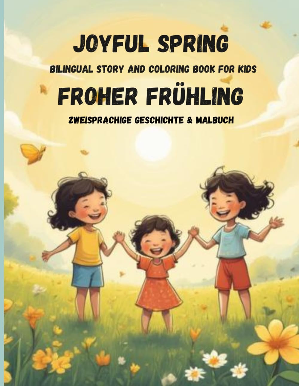 Joyful Spring / Froher Frühling: Bilingual Story and Coloring Book for kids / Zweisprachige Geschichte & Malbuch (Świat w Twoich kolorach / The World in Your Colors / Welt in deinen Farben)