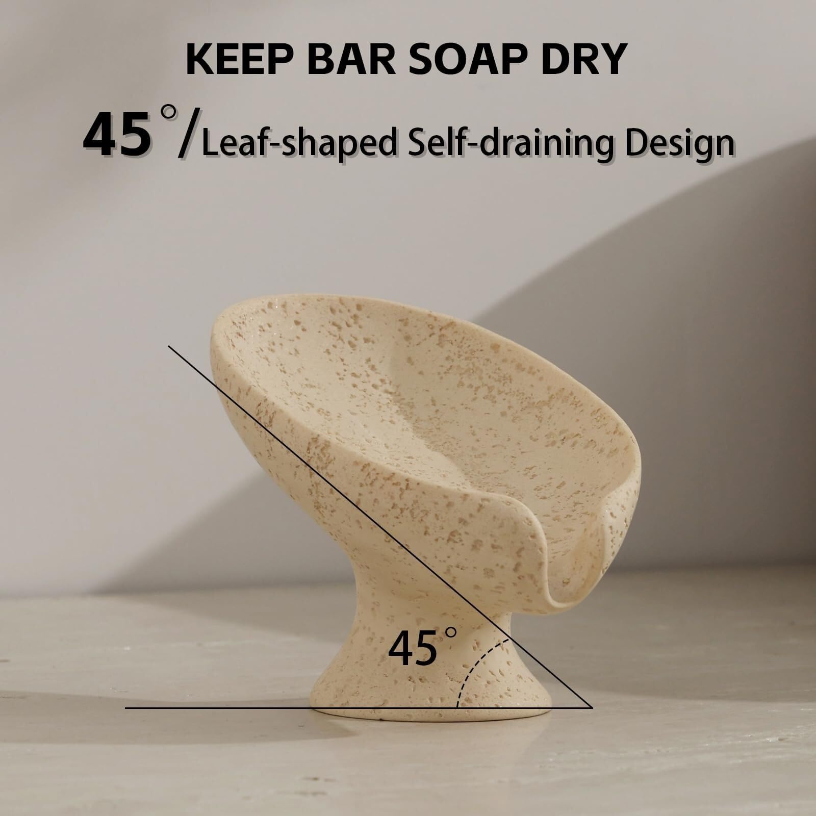 Jaboneras de baño 2 jaboneras autodrenantes con Forma de Hoja for Ducha y Lavabo baño Decoración estética para el baño(Yellow)