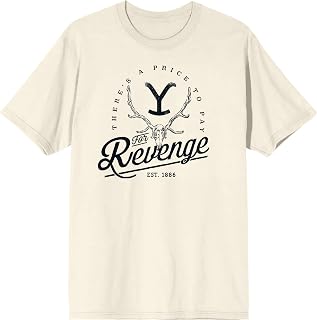 Bioworld Yellowstone Logo There's A Price to Pay for Revenge Men's Natural Ground T-Shirt