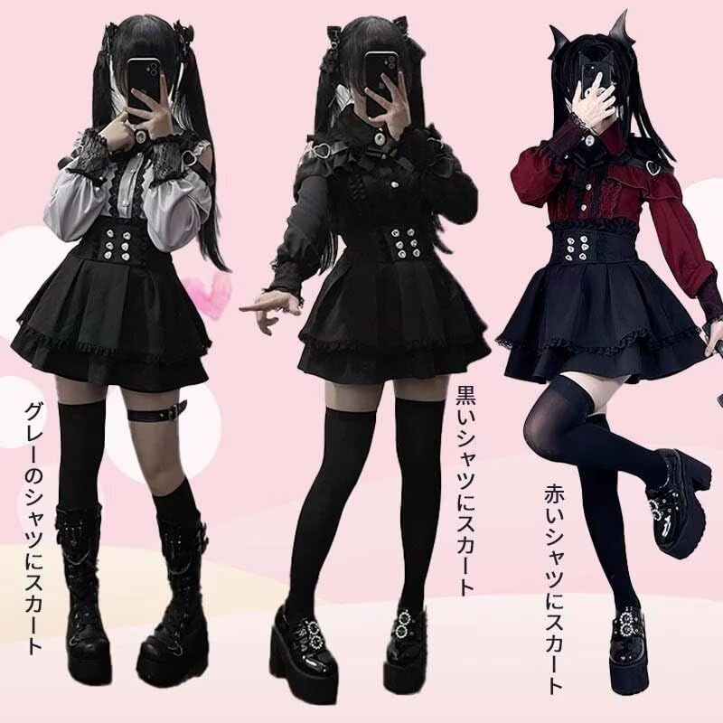 Aihengxin] オープンショルダー ワンピース レディース 病み