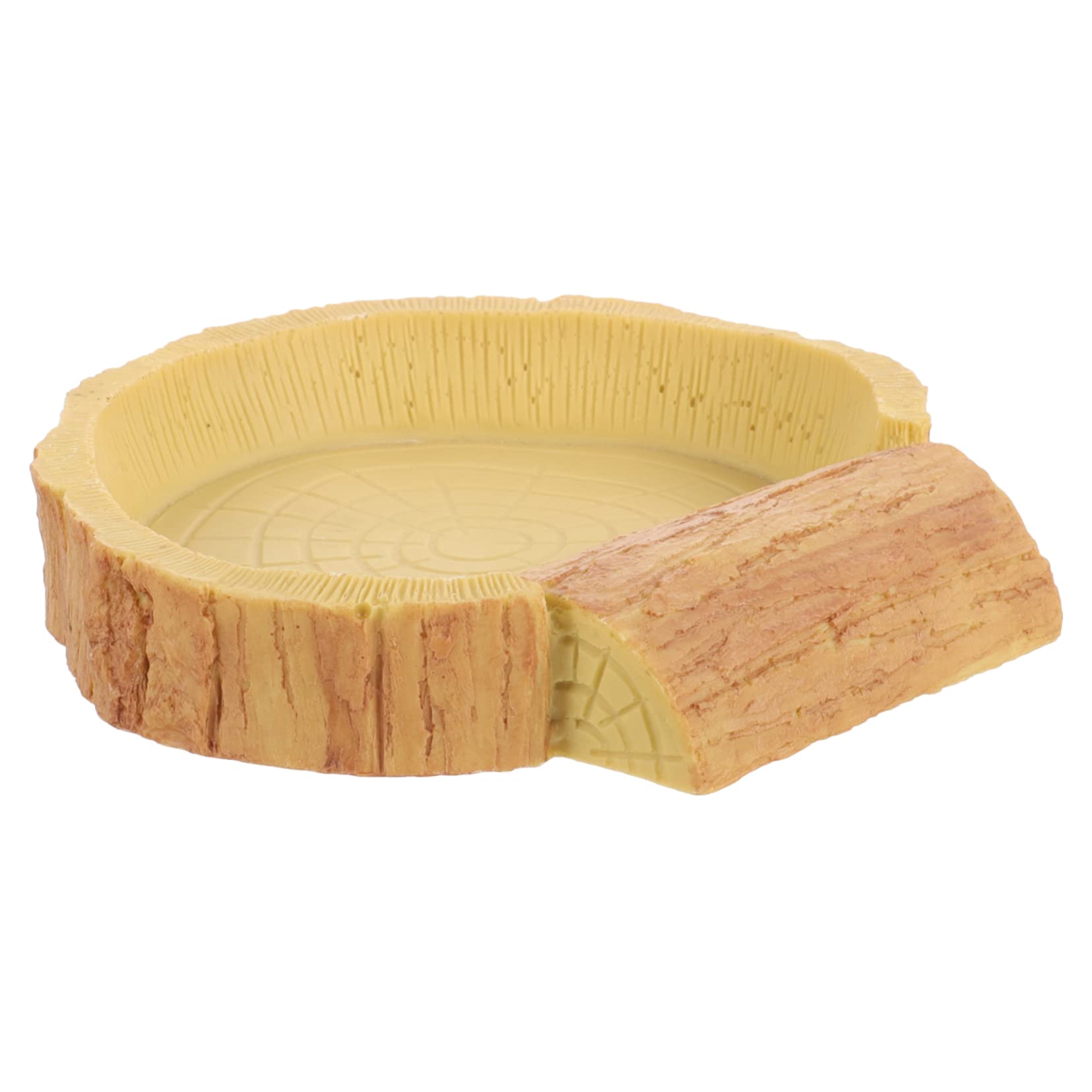 Toyvian Reptile Feeding Dish Resin Water Bowl for Lizards and Animals Compact Food Holder for Terrarium Smooth Surface Easy to Clean for Leopard Gecko and Crested