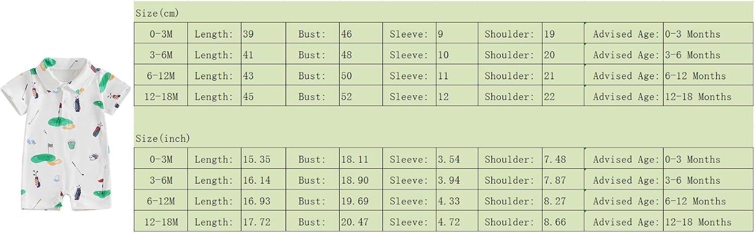 Newborn Baby Boy Golf Outfit Golf Cart Onesie Polo Shirt Romper Short Sleeve Jumpsuit Cute Infant Summer Clothes - Image 7