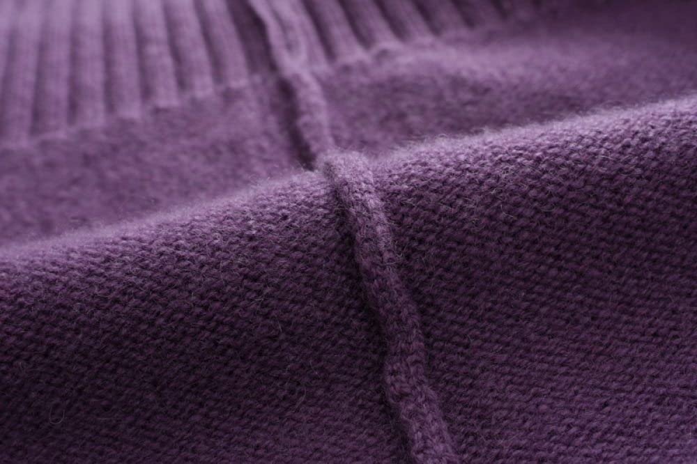 Chaleco Punto Mujer,Chalecos Con Cuello En V Para Mujer Chaleco De Punto Cachemira De Color Sólido Púrpura Dobladillo De Punto Acanalado Clásico Ligero Cálido Suéter Sin Mangas Camiseta Sin Man