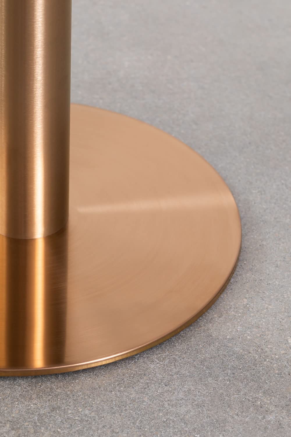 SKLUM Table de Bar Ronde en Marbre Chack Métallisé Or Rose Ø70 cm