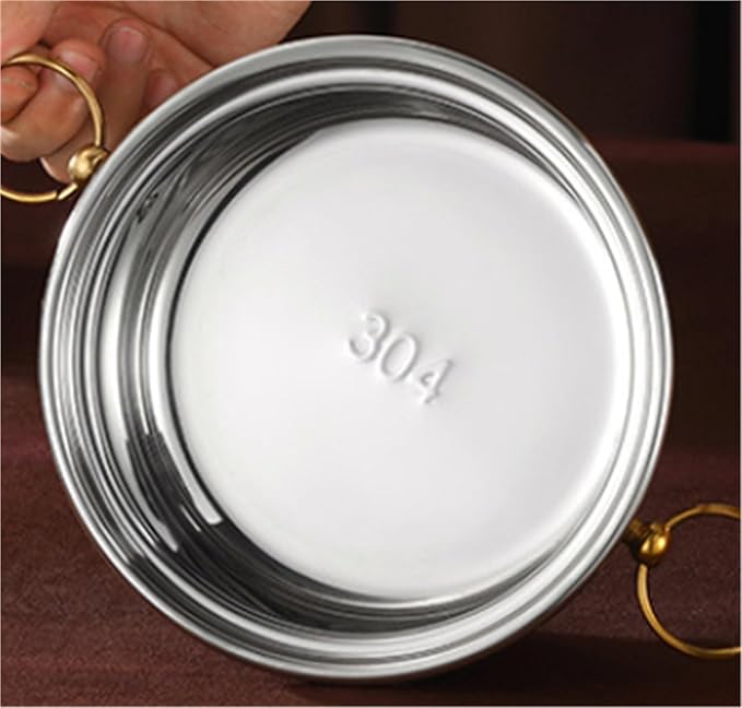 Olla Hot Pot de Acero Inoxidable XDMINGY Color Marrón 18.5x24cm miniatura 2