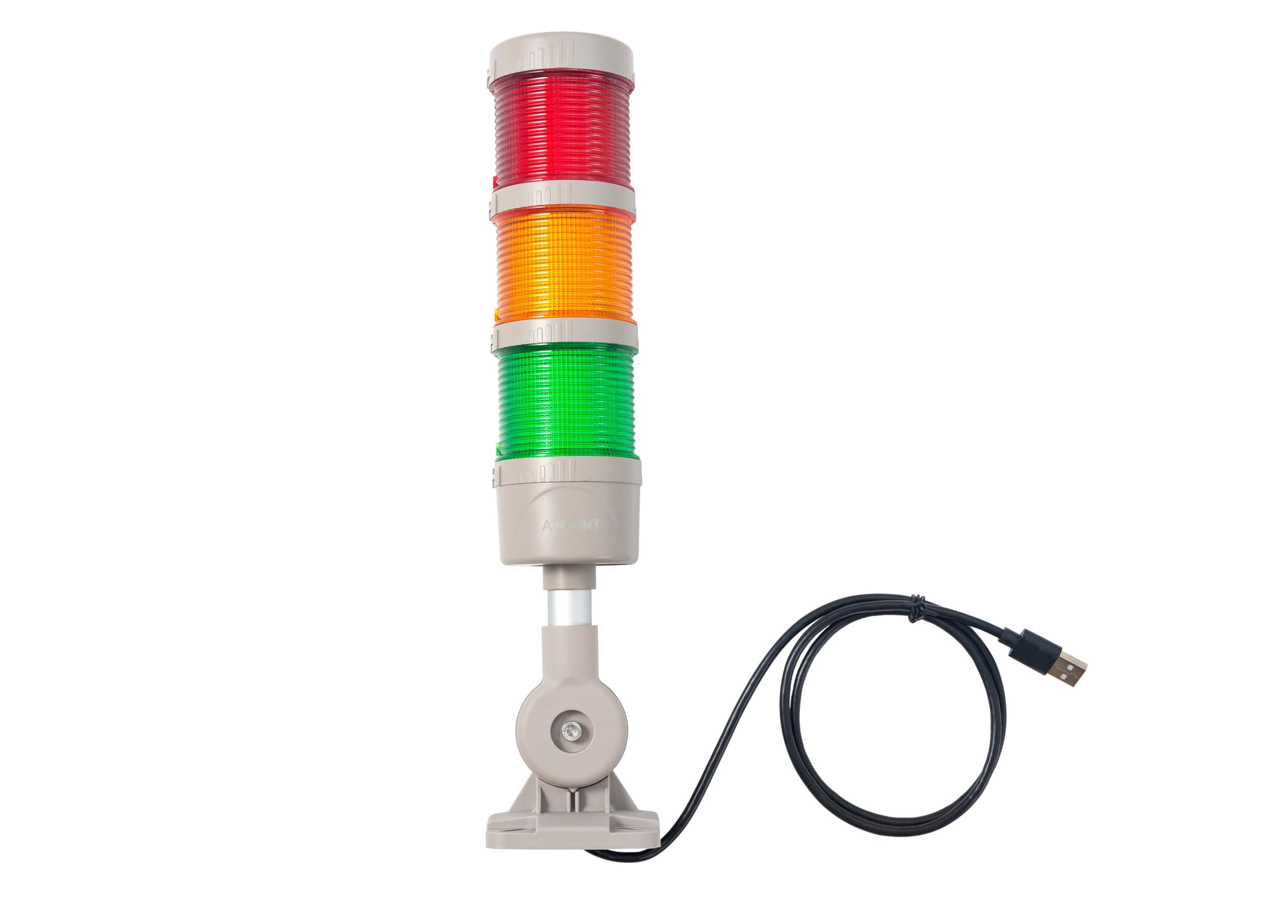 USB Stack LED Andon Tower Lights con cicalino, luci di avvertimento industriali, luci torre colonna (24VDC, 3 strati, con cicalino)