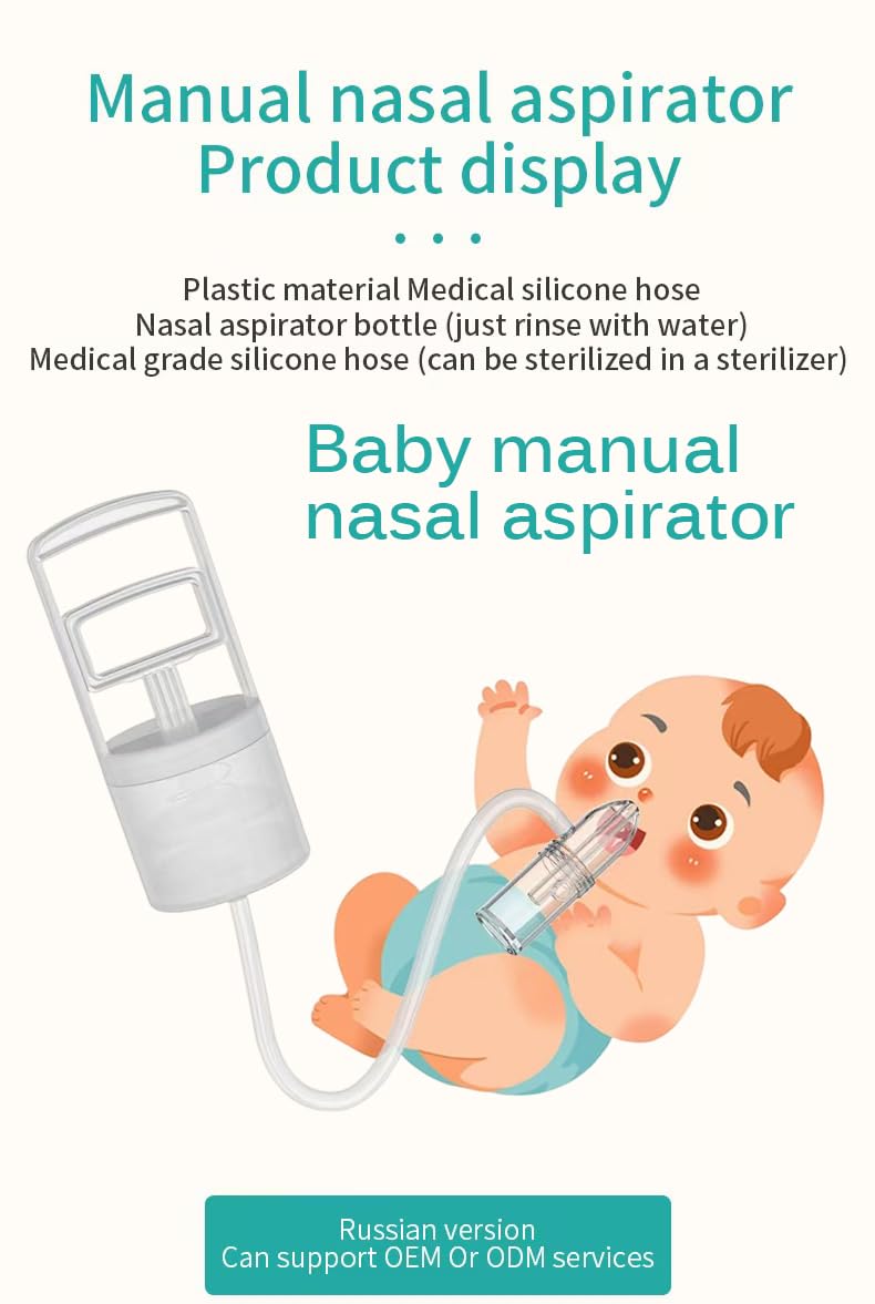 Nasensauger für Baby, tragbarer Handabzieher Nasensauger, leiser Sauger, einfach zu bedienen | wiederverwendbar | Weicher Silikon-Nasenreiniger für schnelle und effektive Linderung von