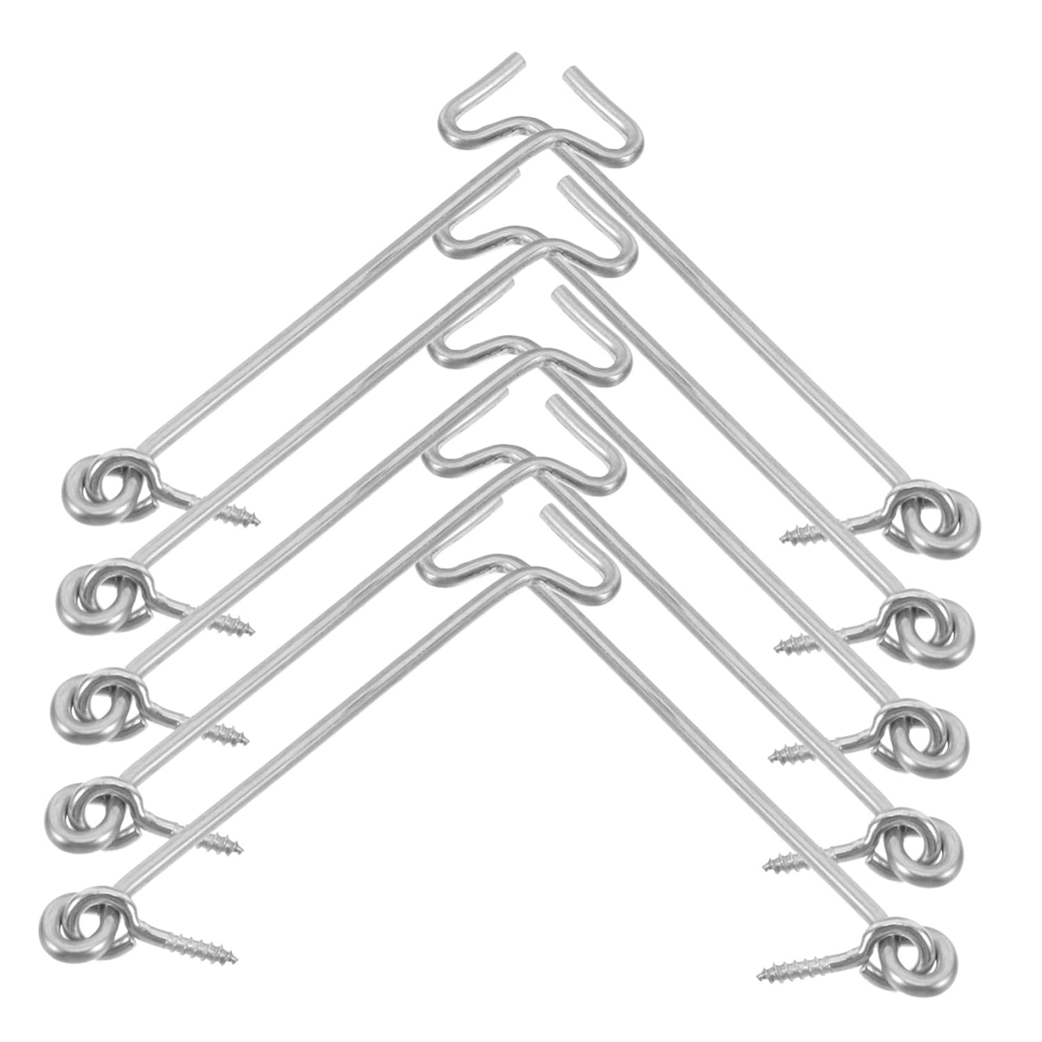 BESTOYARD 100pcs Versatile Outdoor Railing Flower Rack Hooks Zinc Plated Window Hook Rods Stable Triangular Design for Easy Installation