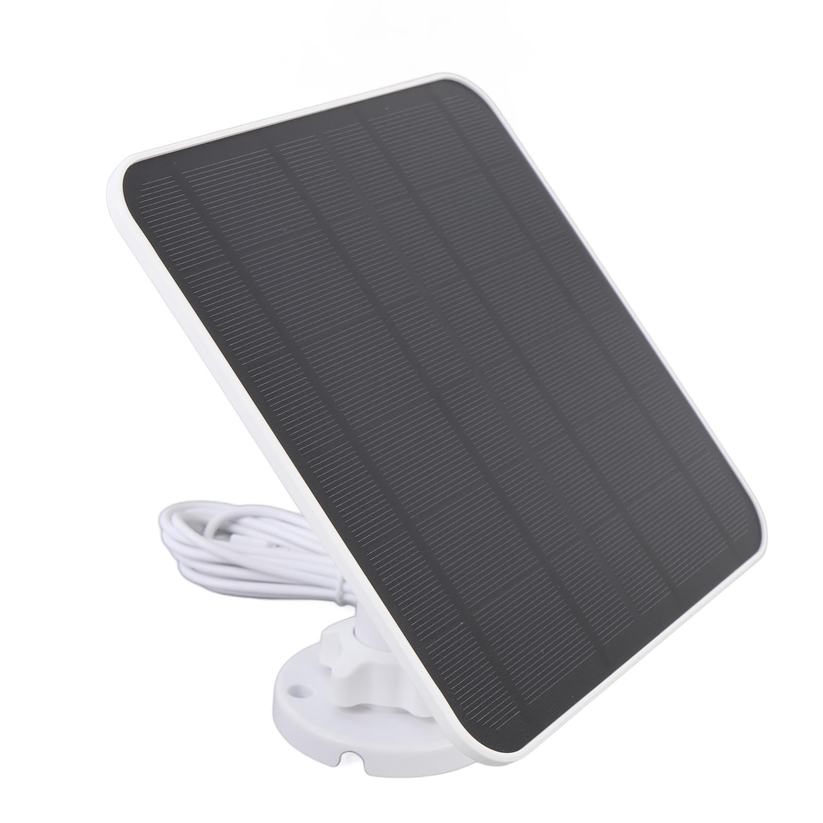 Caricatore del Pannello Solare, Pannello Solare da 12 W, con Porta USB C, Cavo Lungo 9,8 Piedi, Supporto Regolabile a 360 Gradi, per Telecamera per Campanello per L'alimentatore