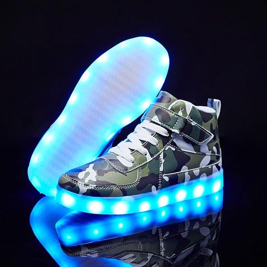 blue led shoes