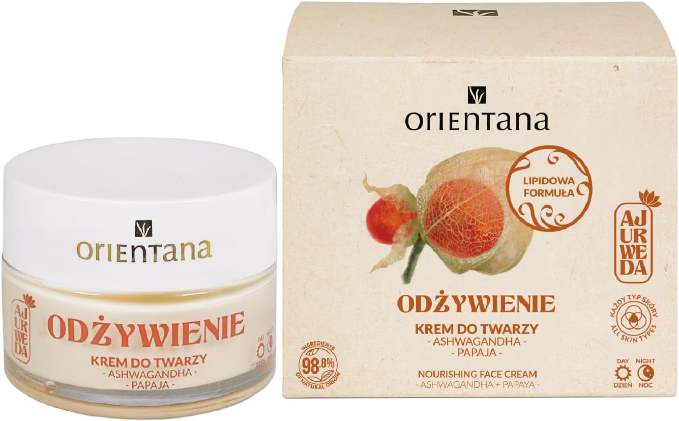Orientana Ashwagandha Face Cream - Anti Aging Face Moisturizer for Dry Skin