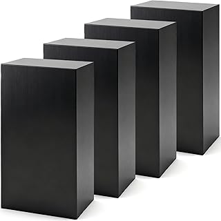 Hiceeden 5.1cm(2인치) 두께의 HDPE 블록 4개, 7.6 x 15.2cm(3 x 6인치) 단단한 플라스틱 시트 고밀도 폴리에틸렌 보드, DIY 프로젝트, 기계 가공, 주택 개선용 하드 플라스틱 두꺼운 시트, 블랙