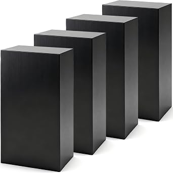 Hiceeden 4 Pcs 2 Inch Thick HDPE Blocks, 3" x 6" Solid Plastic Sheet High Density Polyethylene Board, Hard Plastic Thick Sheet for DIY Projects, Machining, Home Improvement, Black