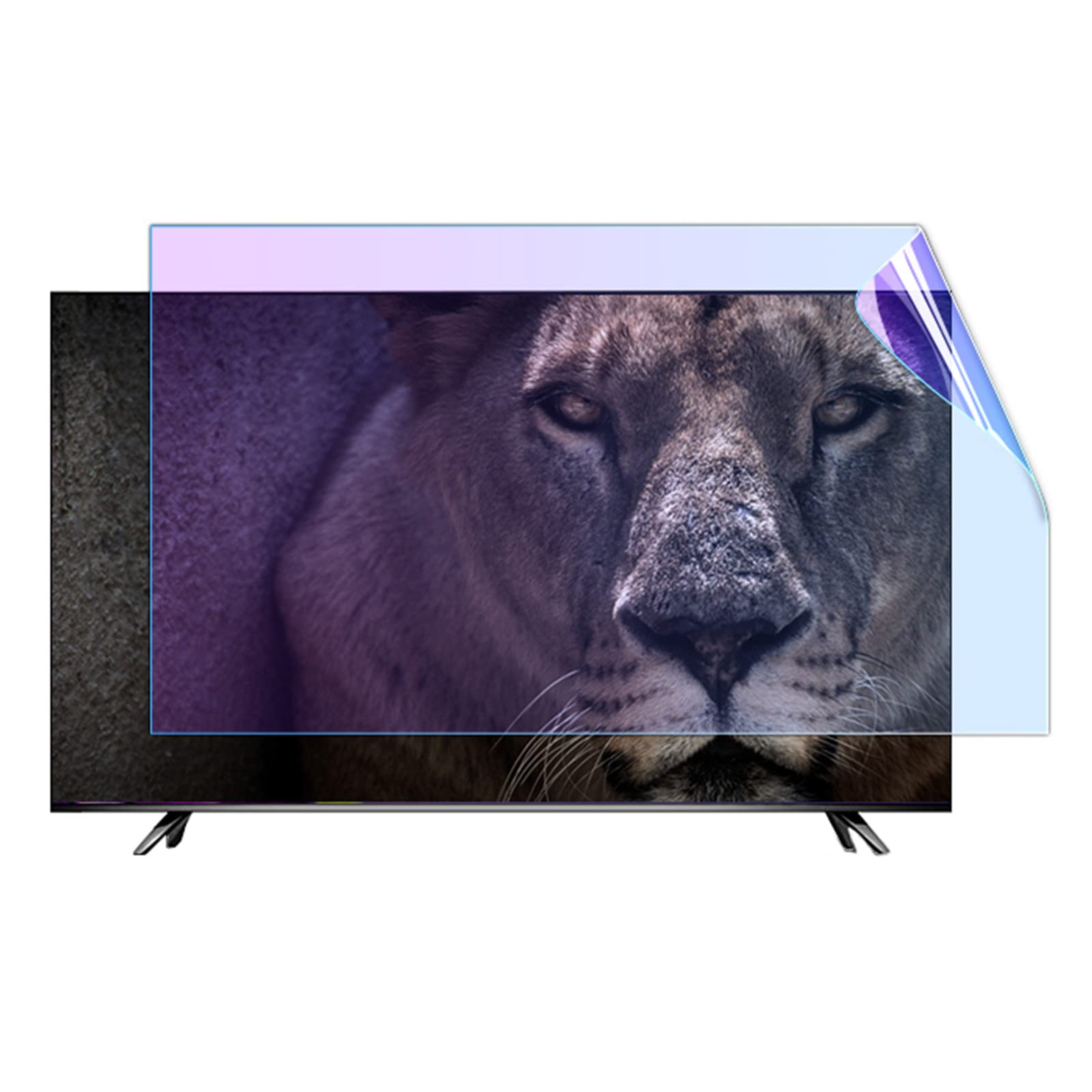 Anti Luce Blu Proteggi Schermo TV, Chiarissimo Antiriflesso Pellicola per La Protezione degli Occhi con Kit di Pulizia dello Schermo per LCD, LED, OLED E QLED 4K HDTV,32"(698 * 392)