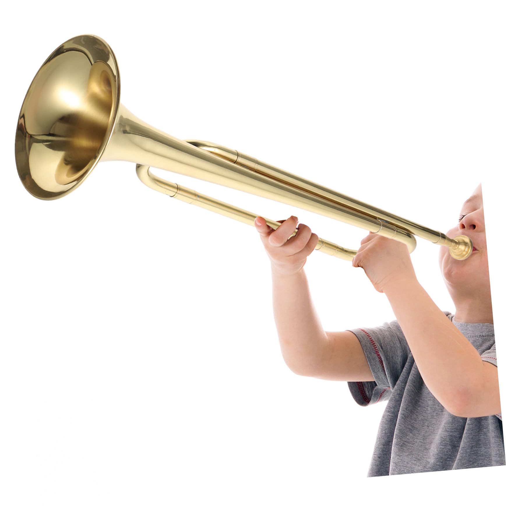 Tromba Si Bemolle in Ottone Finitura Oro per Principianti da Palco