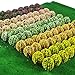 BAENRCY 100pcs Mini Colorful 1.37inch Model Trees Model Train Scenery Architecture Trees Model Scenery with No Stands