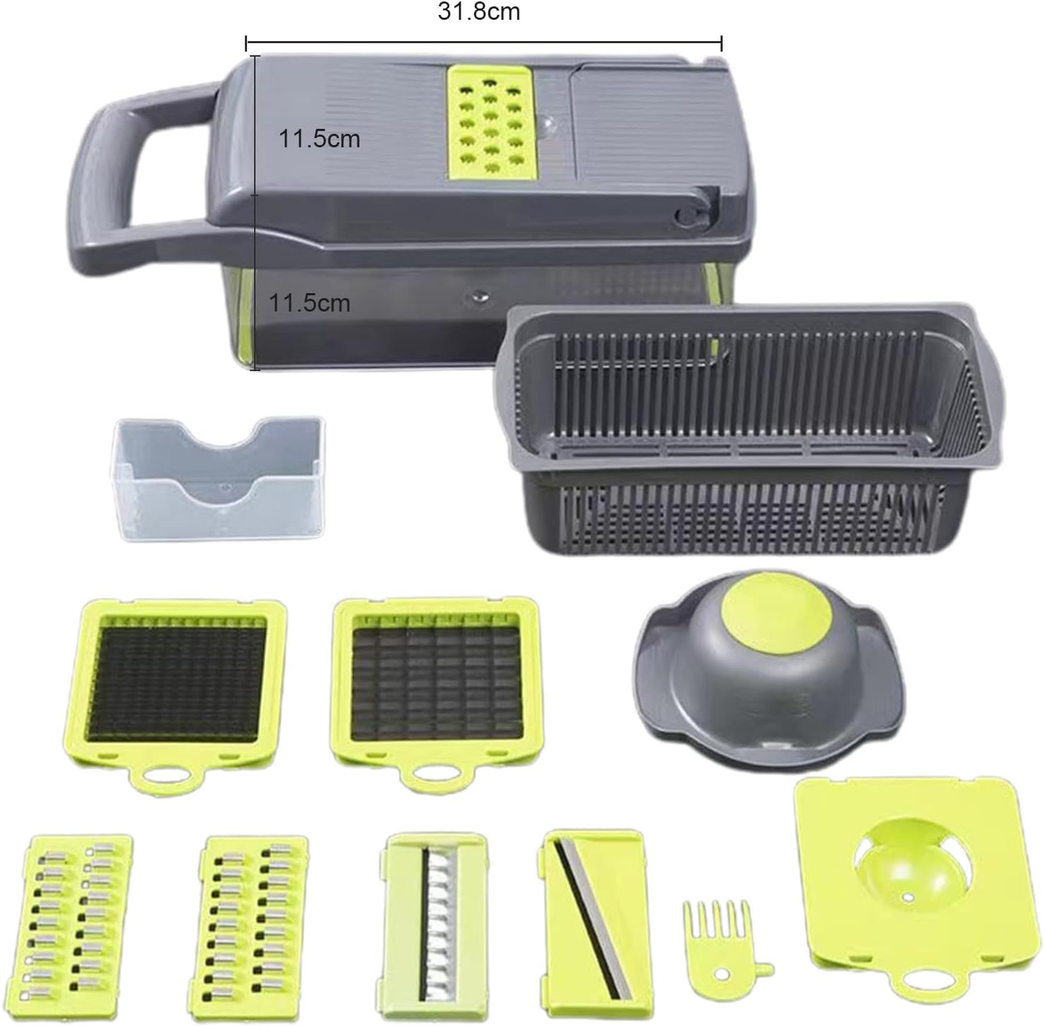 Pro Vetable Chopper & On Slicer, 32cm Mandoline Cutter for Salad, V, Carrots & Garlic - Efficient Kitchen Tool for Easy Meal Prep
