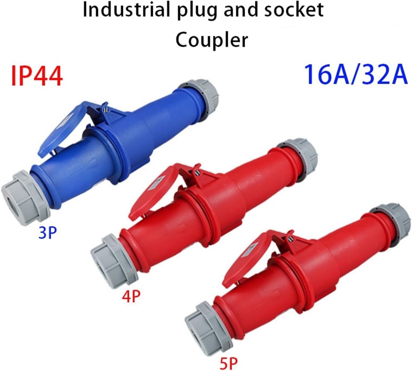Amazon.co.jp: IP44 工業用プラグとソケット 16A/32A 3P 4P 5P 防水防爆工業用カプラーパネル壁掛けソケット(32A_WALL  MOUNT SOCKET) : 産業・研究開発用品 1個 工業用プラグソケット 16A/32A 3P 4P 5P 防水防爆電気接続 壁掛けソケット