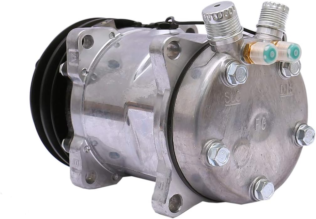 FKG AC Compressor and A/C Clutch J3741284 fit for 1985-1987 Jeep Cherokee 2.1L, 1989-1990 Jeep Wrangler 2.5L, 1987-1990 Jeep Wrangler 4.2L, 1985-1986 Jeep CJ7 2.5L