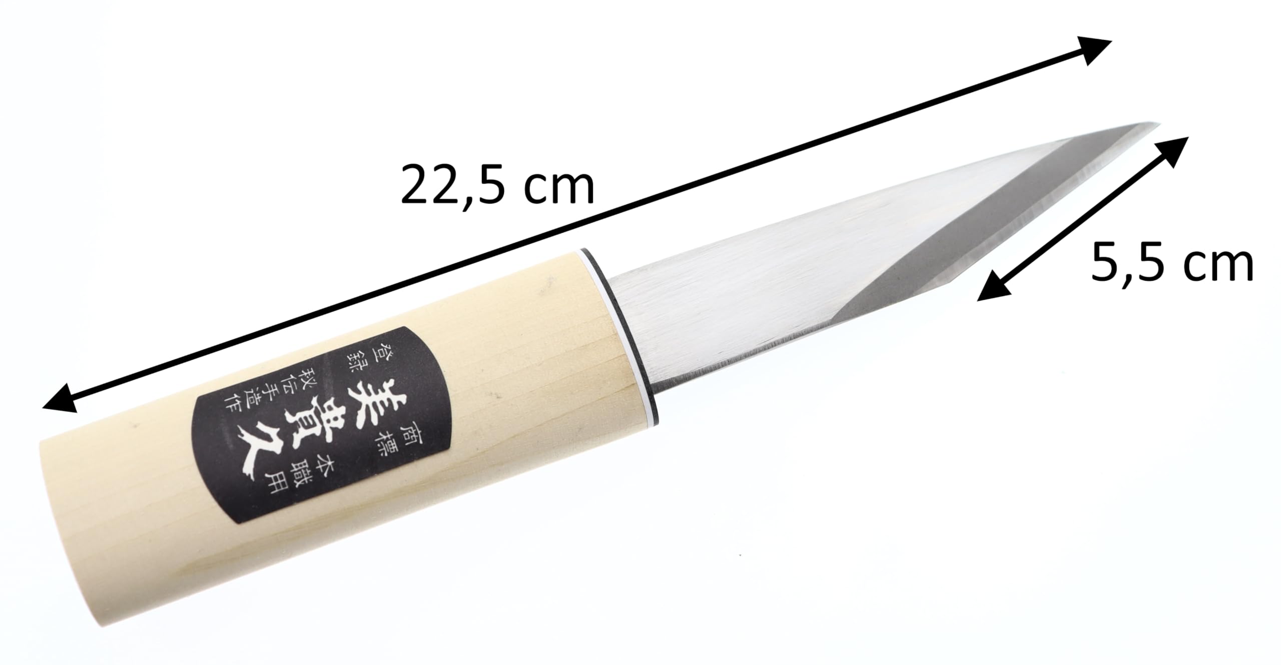 Cuchillo artesanal Kiridashi Katana hoja de carbono Carpintería madera forjada a mano en Japón (pulido, 120 mm)