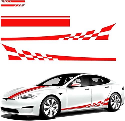 Miniatura 8 de QianBao - 5 calcomanías para el lado del coche, calcomanías para espejo retrovisor, calcomanías para capó, calcomanías deportivas