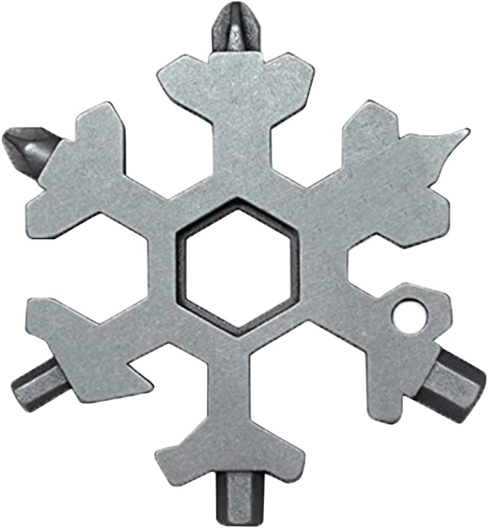 19 In 1 Incredible Tool – Easy N Genius - FEX 19-in-1 Stainless Steel Snowflakes Multi-Tool - 19-in-1 Stainless Multi-tool Father's Day Gift Christmas Present (Standard, Stainless - Silver)