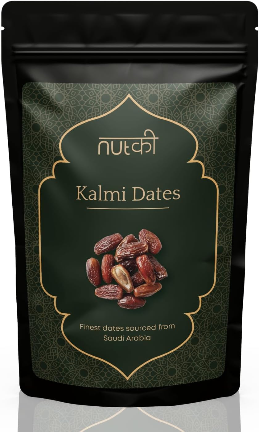 Nutki Premium Kalmi Dates 250gm, Khajoor/Khajur, Healthy Juicy & Delicious Arab Khajoor, No Added Sugar, 100% Naturally Dried, No Artificial Colour, RIch in Iron, Vitamins & Fibre