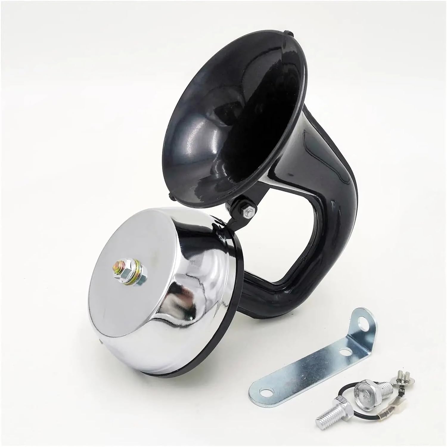 1PC Horns Train Air Horn Trumpet Black Compatible with Motorcycle Bike Truck DC12V 300Db Car Engine Replacement Parts