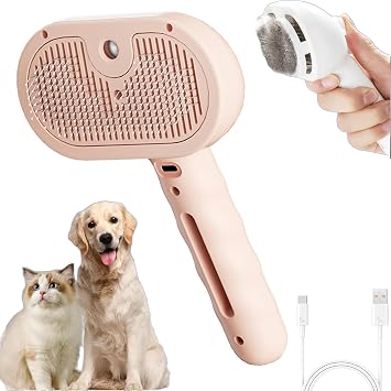 Furry Basics Pet Grooming Brush, Furrybasics Pet Brush Pink