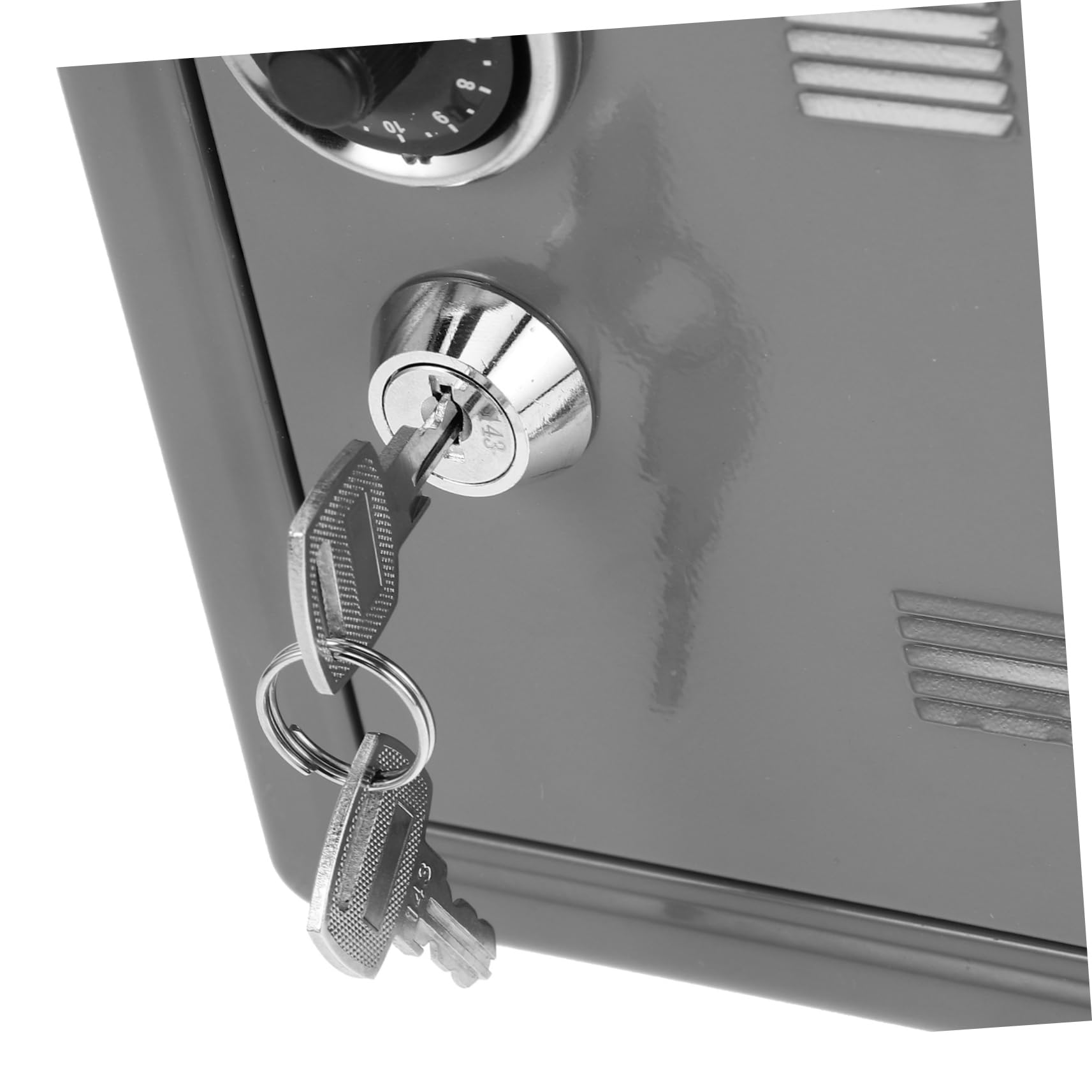 Mini Cassaforte Scatola di Sicurezza Compatta Serratura a Chiave in Ferro Argento per Riporre Gioielli e Denaro per Casa e Viaggio