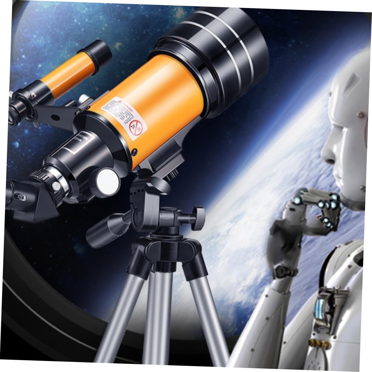 NUOBESTY 1 Pezzo Telescopio Astronomico con Treppiede Regolabile Visibilità Notturna per Osservazioni Spaziali e Pianeti Accessori