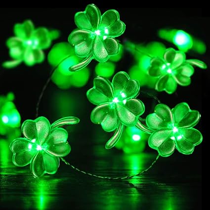 40 LEDs Lucky Clover Green Lights - Party Decoration