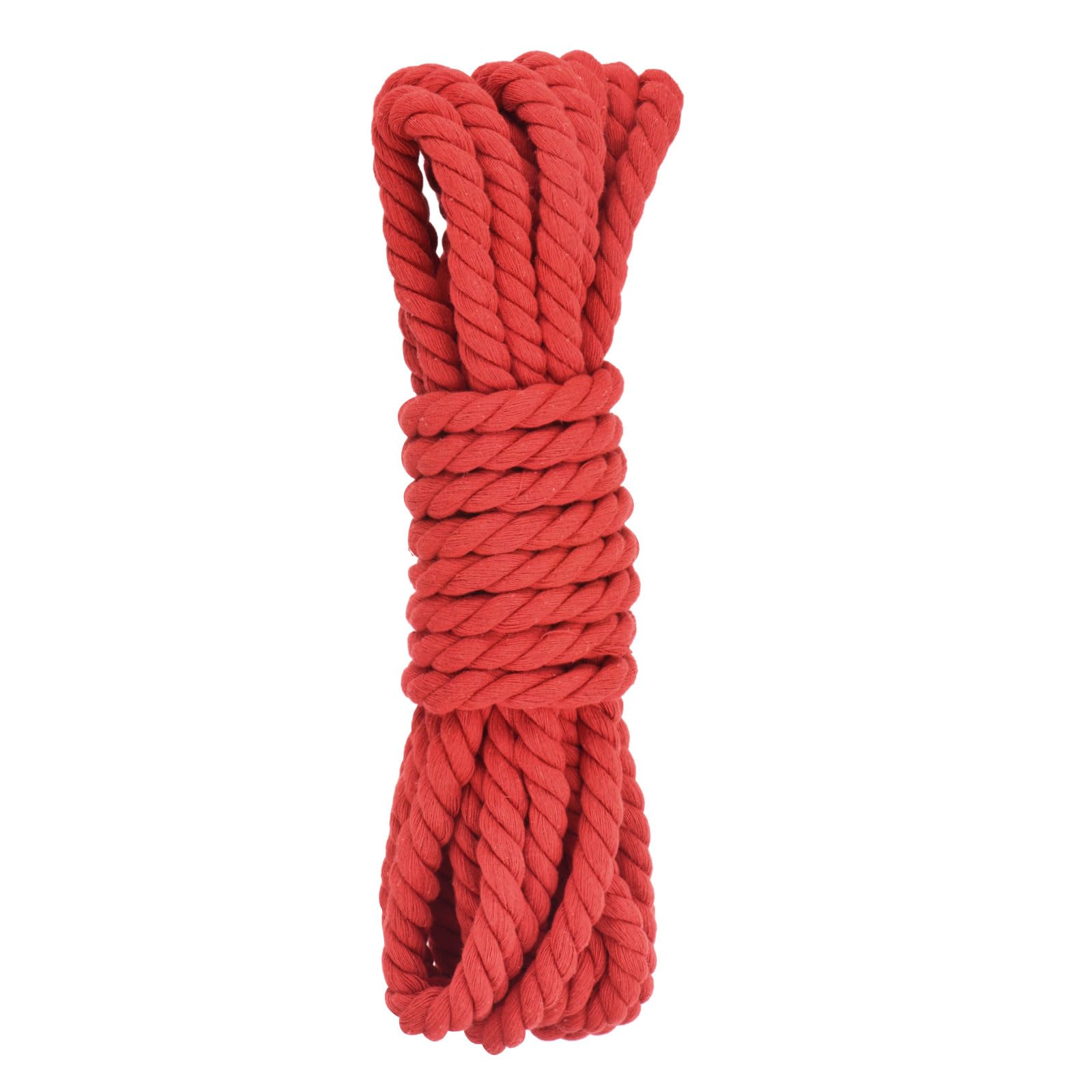 Cuerda de macramé para decorar salones con colgadores de plantas y tapices de algodon rojo grueso