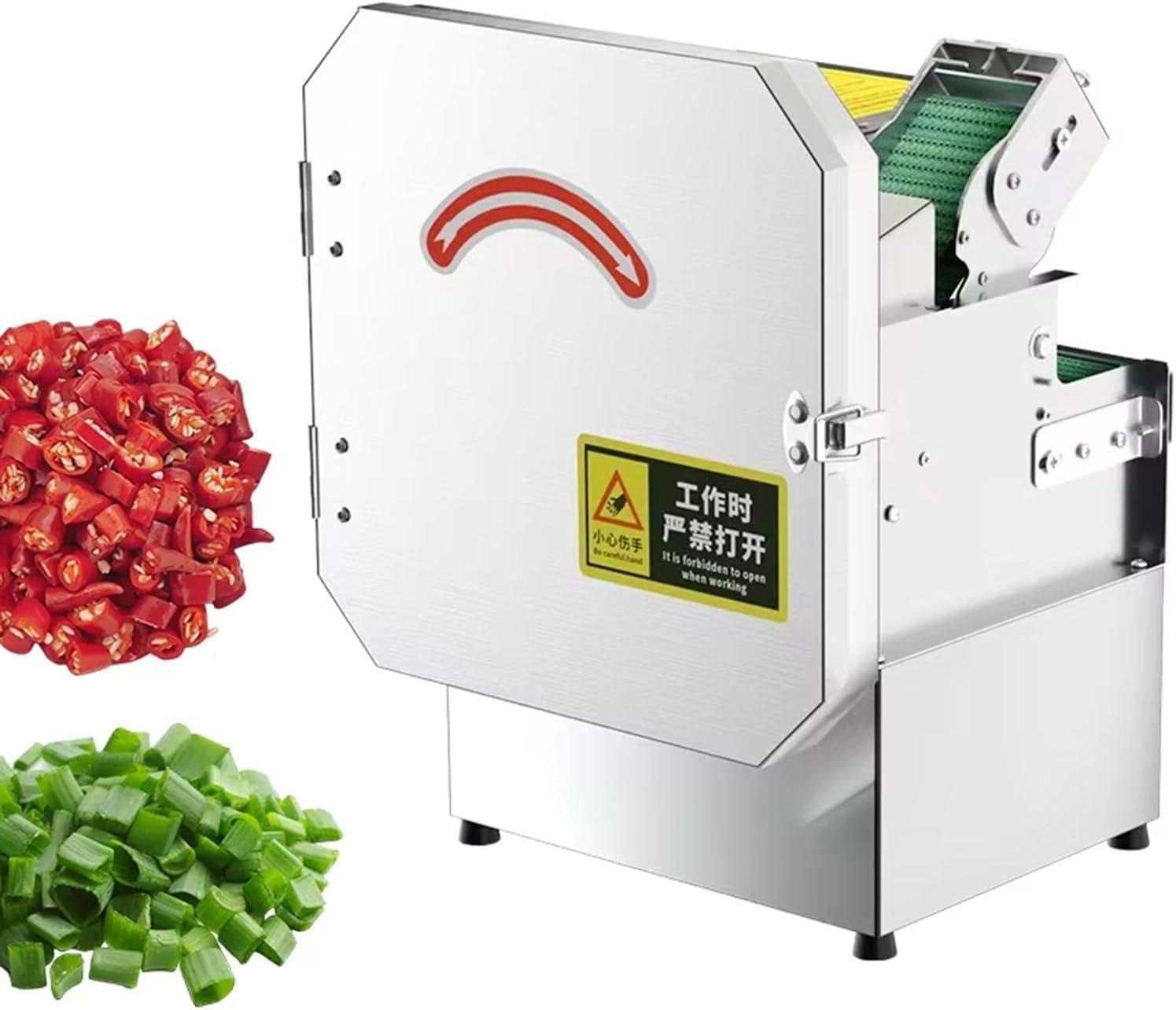 Electric Vegetable Cutter,Commercial Vegetable Slicer,Electric Vegetable Slicer,1-35mm Thickness Adjustable for Cucumber Scallion Green Bean