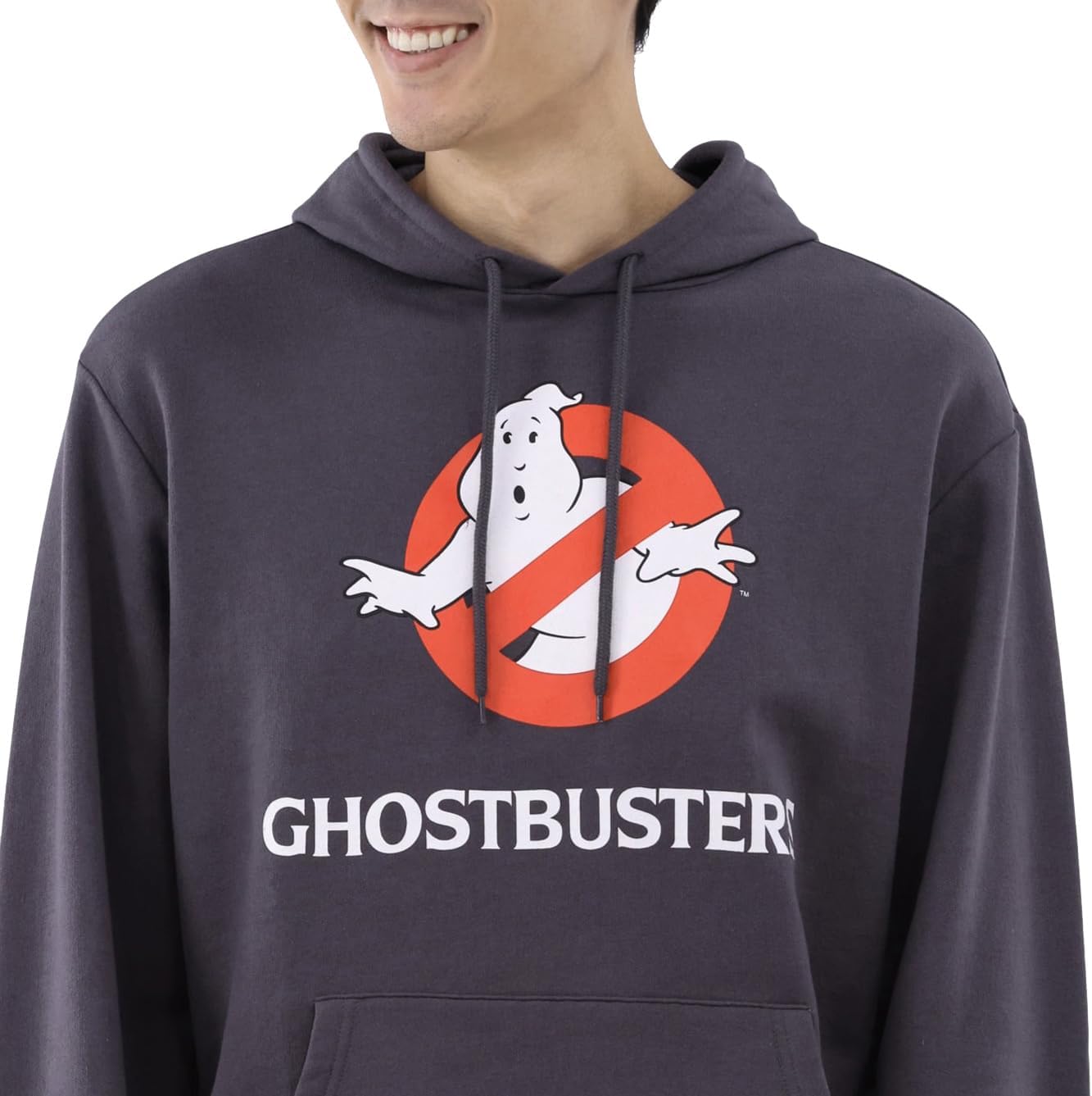 Mad Engine Ghostbusters Hoodie Mens Retro No Ghost Symbol Graphic Print Pullover
