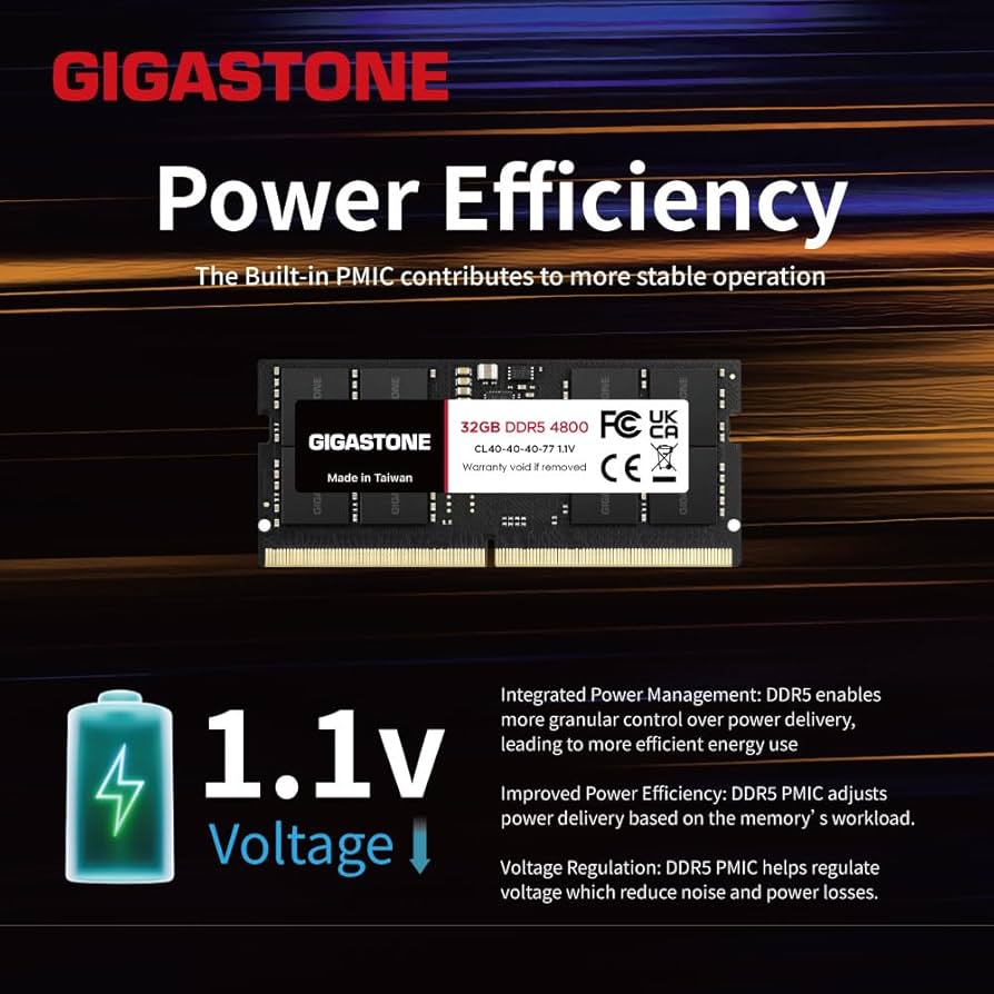 Amazon.co.jp: 【高性能 メモリ DDR5】GIGASTONE 32GBx2枚 (64GB