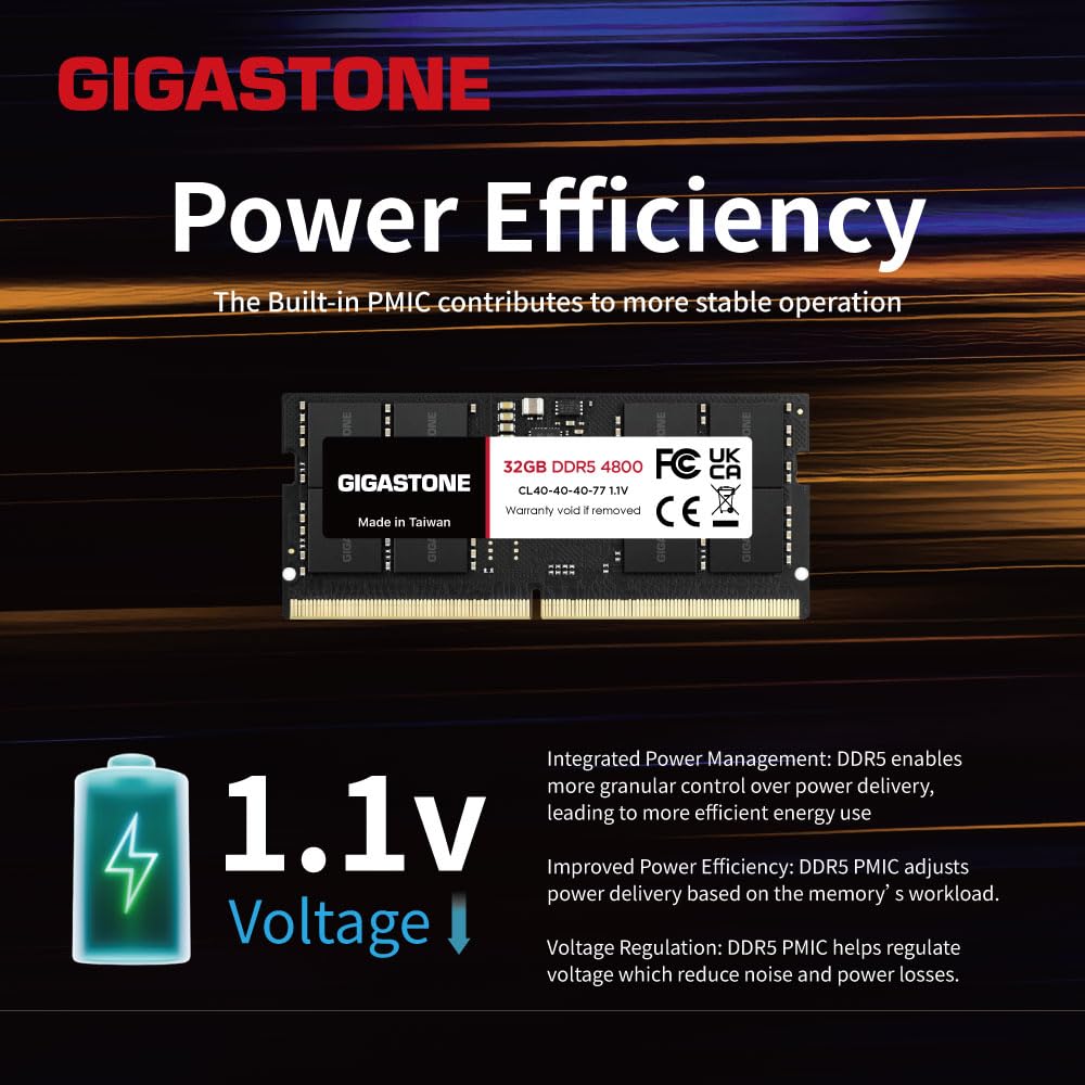 Amazon.co.jp: 【高性能 メモリ DDR5】GIGASTONE 32GBx2枚 (64GB