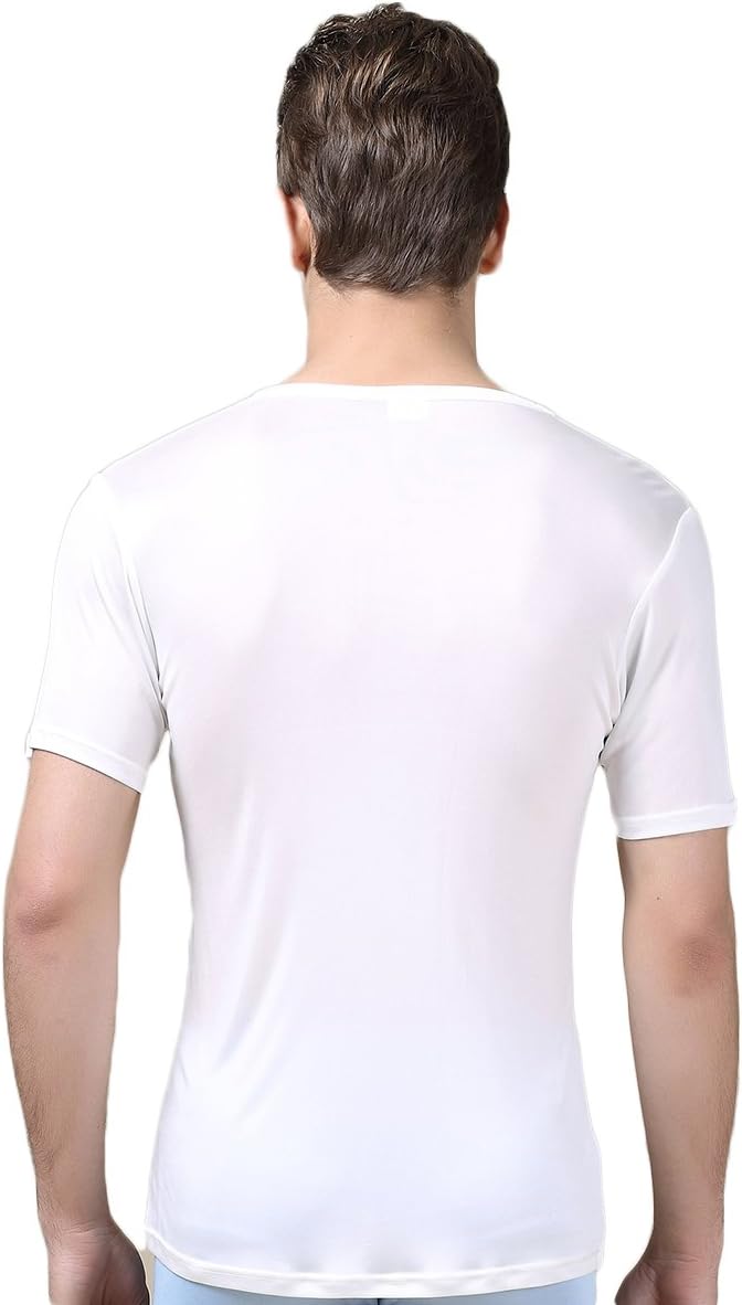 CLC Men's Mulberry Silk Camisole T-Shirt Tank Tops Knit Fabric